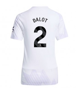 Günstige Manchester United Diogo Dalot #2 Auswärtstrikot Damen 2025-26 Kurzarm